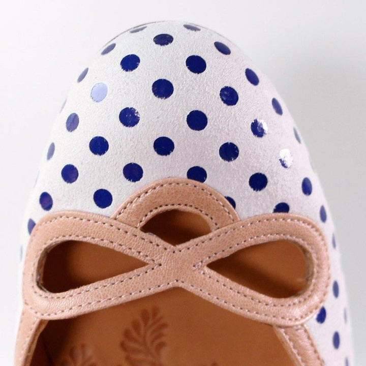 Polka dot/stripe sandals