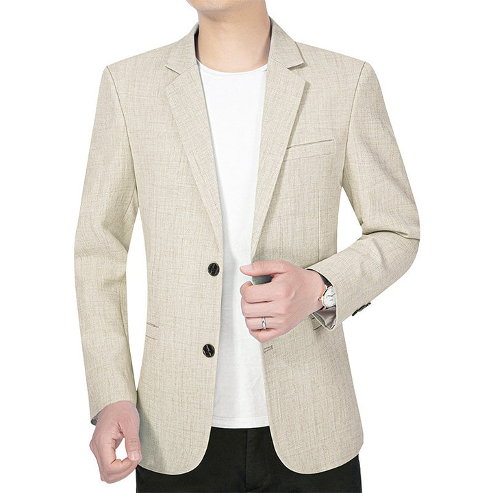 Sophisticated Slim Fit Blazer for Middle-Aged Men - Sharp, One-Piece Business Casual Dad Jacket