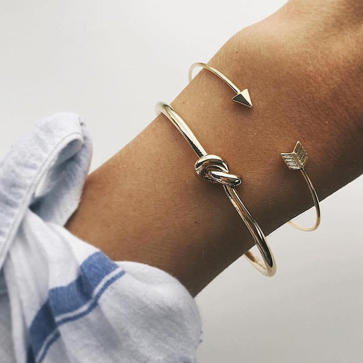 Arrow Knotted Bracelet Set: style, trendy for street fashion