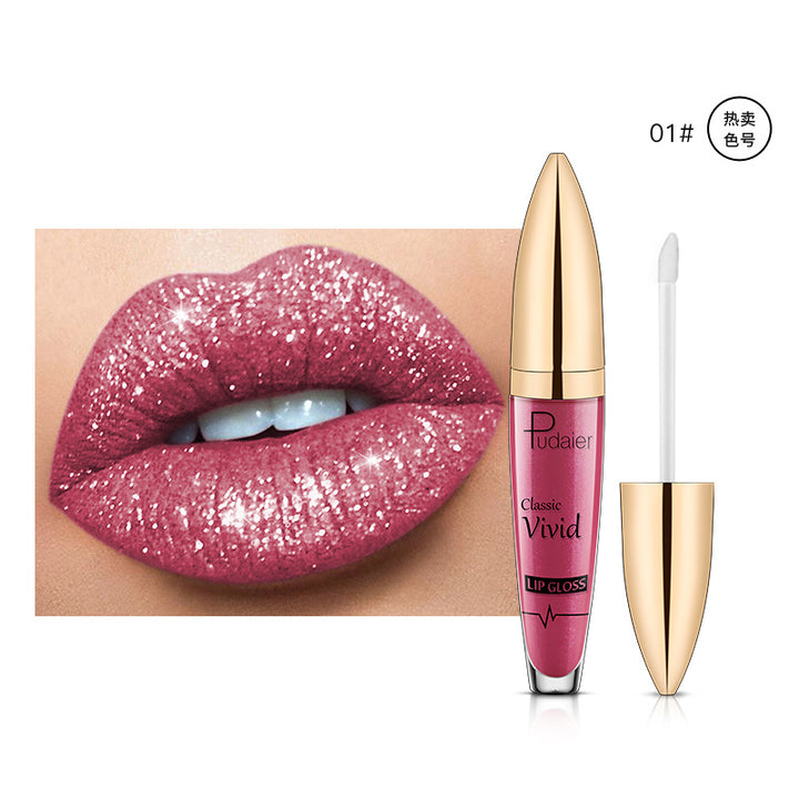 Diamond Lip Gloss Matte To Glitter Liquid Lipstick Waterproof V4O0