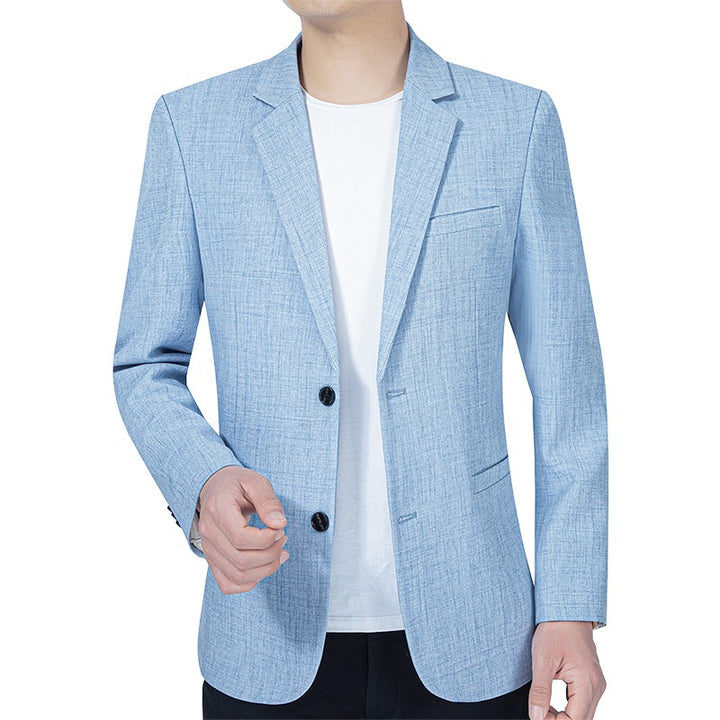 Sophisticated Slim Fit Blazer for Middle-Aged Men - Sharp, One-Piece Business Casual Dad Jacket