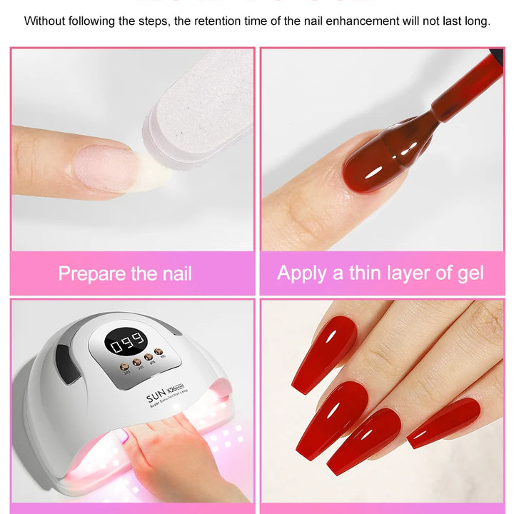 LED Nail Lamp 380W – Fast Gel Nail Curing, 81 LEDs, 4 Timers, Professional UV Light