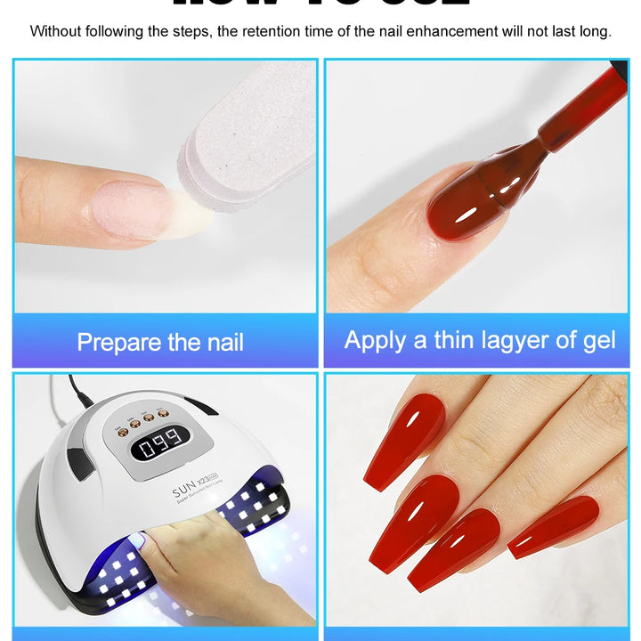 LED Nail Lamp 380W – Fast Gel Nail Curing, 81 LEDs, 4 Timers, Professional UV Light