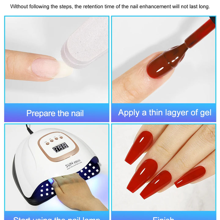 LED Nail Lamp 380W – Fast Gel Nail Curing, 81 LEDs, 4 Timers, Professional UV Light