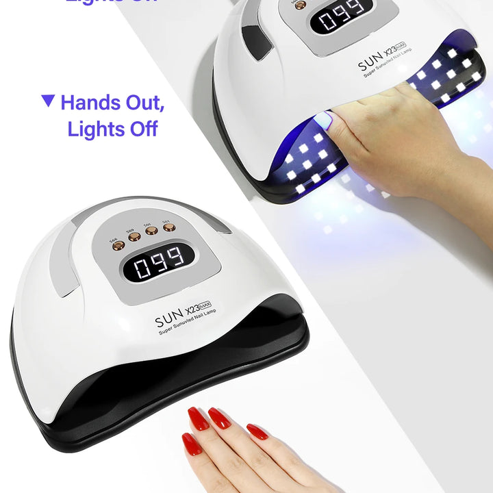 LED Nail Lamp 380W – Fast Gel Nail Curing, 81 LEDs, 4 Timers, Professional UV Light