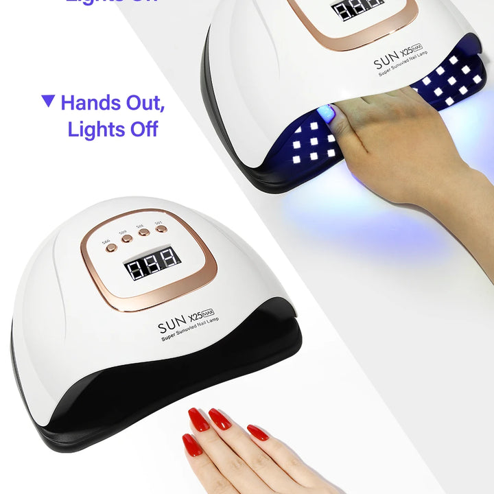 LED Nail Lamp 380W – Fast Gel Nail Curing, 81 LEDs, 4 Timers, Professional UV Light