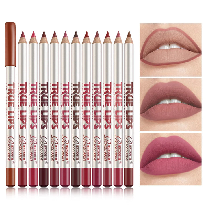 12-Piece Lipstick Set with Lip Liner and Matte Gloss – Perfect Gift