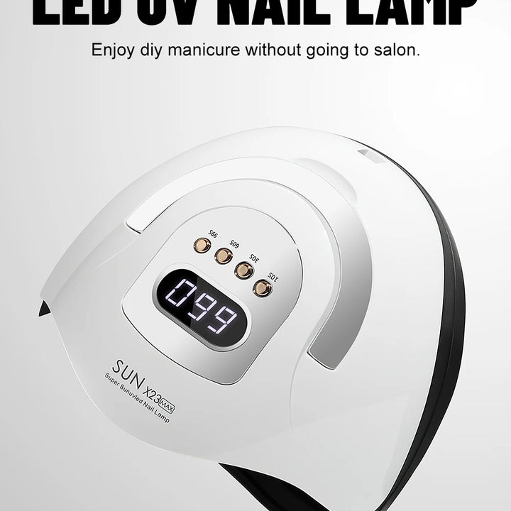 LED Nail Lamp 380W – Fast Gel Nail Curing, 81 LEDs, 4 Timers, Professional UV Light