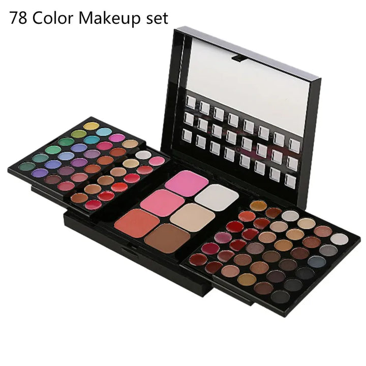 Makeup Set with Aluminum Box – Eyeshadow, Lipstick, Eyeliner & More