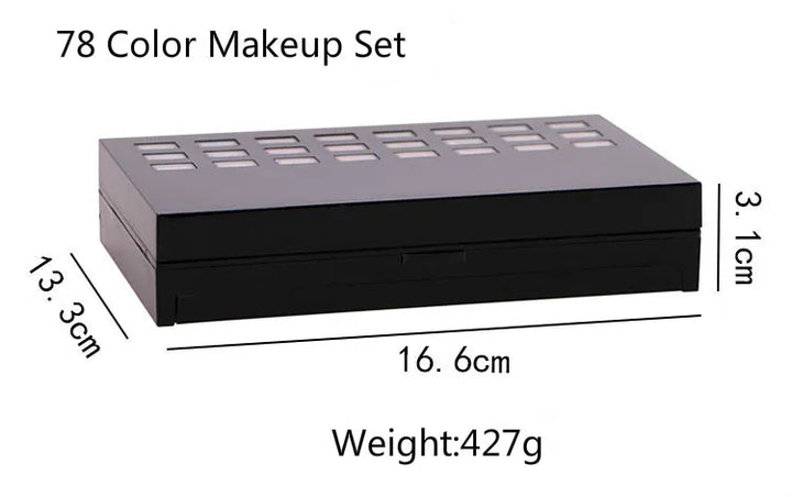 Makeup Set with Aluminum Box – Eyeshadow, Lipstick, Eyeliner & More