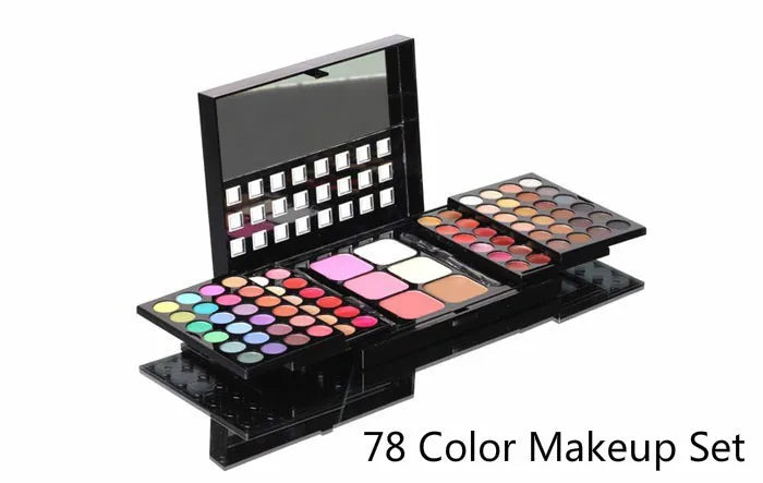 Makeup Set with Aluminum Box – Eyeshadow, Lipstick, Eyeliner & More