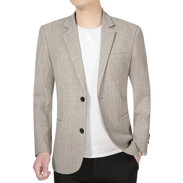 Sophisticated Slim Fit Blazer for Middle-Aged Men - Sharp, One-Piece Business Casual Dad Jacket