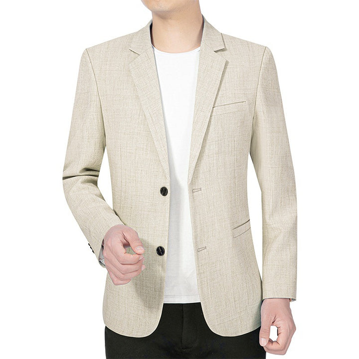 Sophisticated Slim Fit Blazer for Middle-Aged Men - Sharp, One-Piece Business Casual Dad Jacket