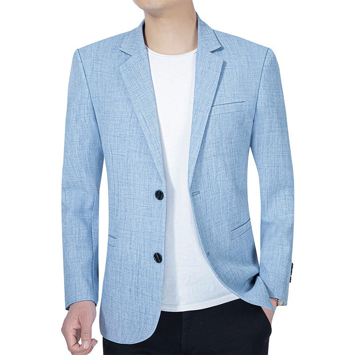 Sophisticated Slim Fit Blazer for Middle-Aged Men - Sharp, One-Piece Business Casual Dad Jacket