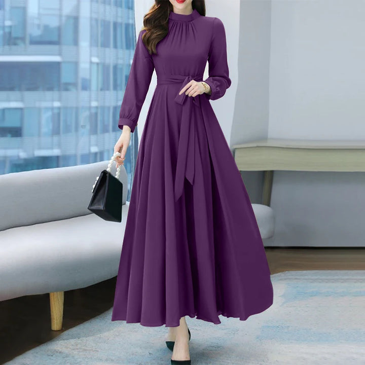 ZANZEA Elegant Spring Maxi Dress - Long Sleeve A-line Oversized Party Kaftan