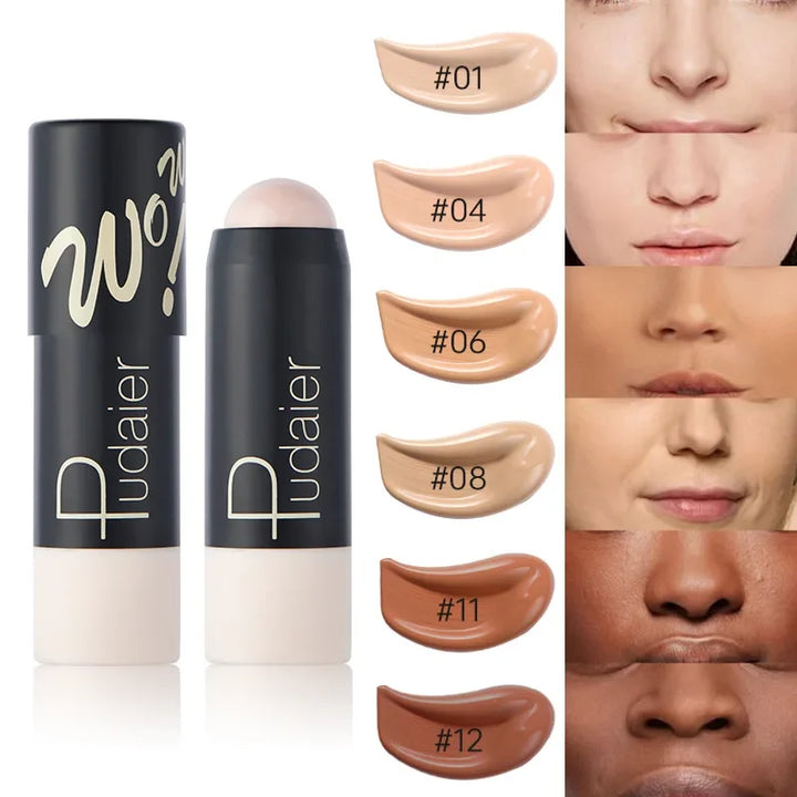 Matte Foundation Cream Stick – Oil-Control, Acne Coverage, BB Cream, Concealer, Moisturizing Makeup