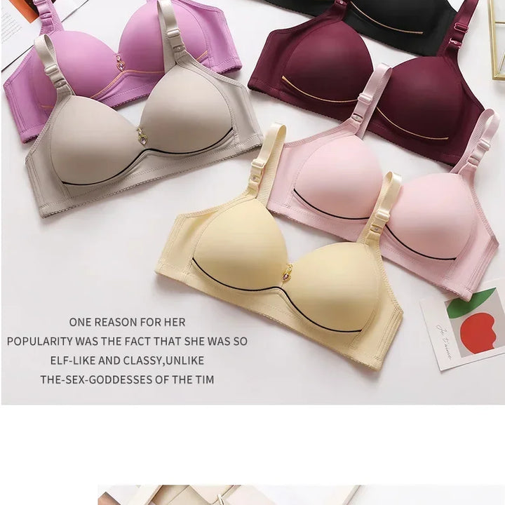 Breathable Mom Bra – Wireless, Thin Cup, Glossy Finish for Plus Sizes