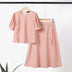 ZANZEA 2PCS Vintage Ruffled Skirt Set - Casual Office Summer Outfit with Buttoned Top