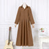 ZANZEA Spring Office Maxi Dress - Casual Oversized Lapel A-line Long Sleeve Dress