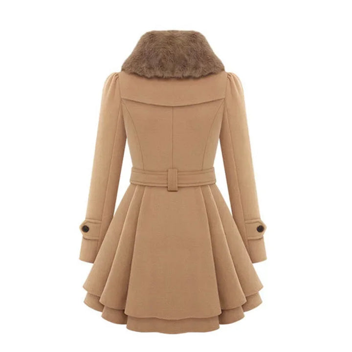 Women's Woolen Jacket - Slimming Double-Breasted Narrow Fit Overcoat