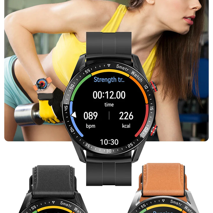Men's ECG+PPG Smartwatch – Bluetooth Calls, Health Monitoring, Waterproof, Fitness Tracker