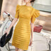 ZANZEA Summer Pleated Puff Sleeve Dress - Sexy O-Neck Slimming Party Sundress