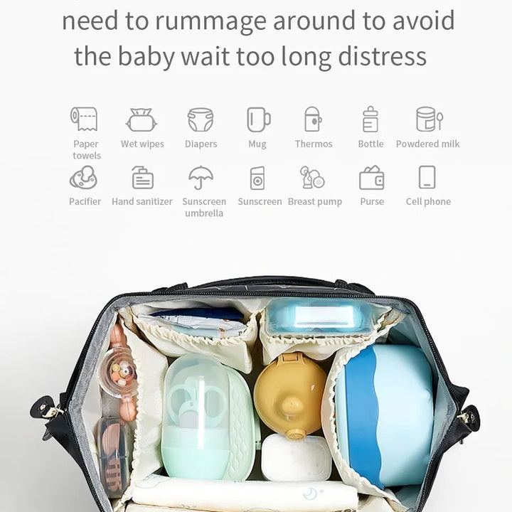 AIBEDILA Waterproof Mommy Bag – Large Capacity & Stylish Backpack