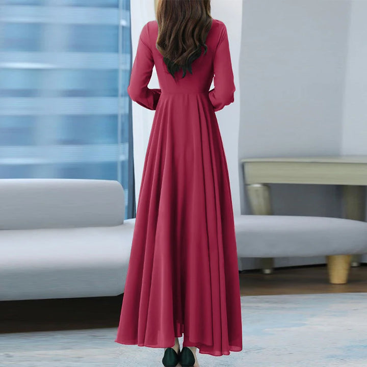 ZANZEA Elegant Spring Maxi Dress - Long Sleeve A-line Oversized Party Kaftan