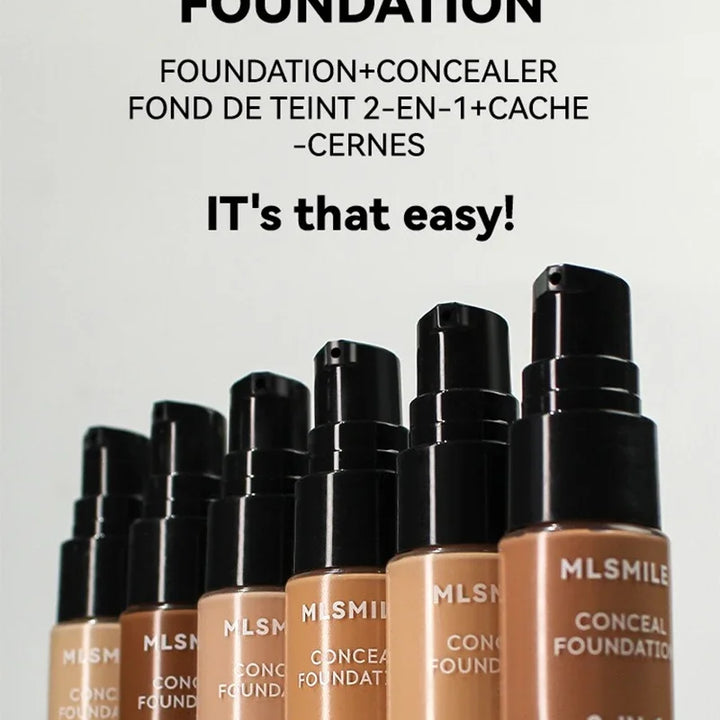 Oil-Control Matte Foundation – Full Coverage, Waterproof, Long-Lasting Concealer, Professional Makeup