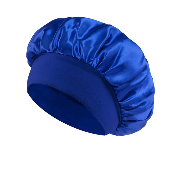 Women's Satin Sleeping Bonnet – Wide-Brimmed, Elastic Band, Hair Care Cap