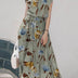 ZANZEA Bohemian Floral Midi Dress - Elegant Short Sleeve Summer Sundress