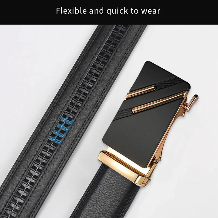 Men's Luxury Belt – High-Quality Automatic Metal Buckle