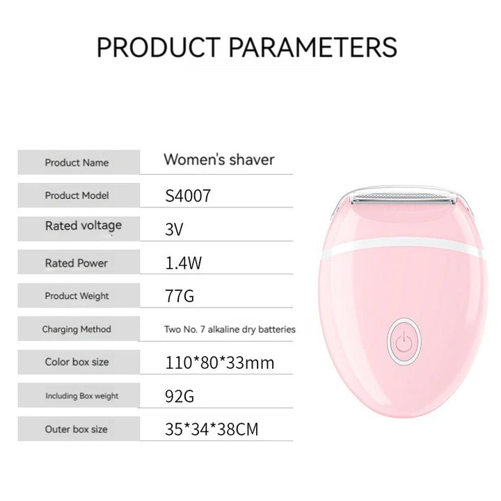 Hair Removal Trimmer for Women – Waterproof, Washable, Smooth Legs & Armpits