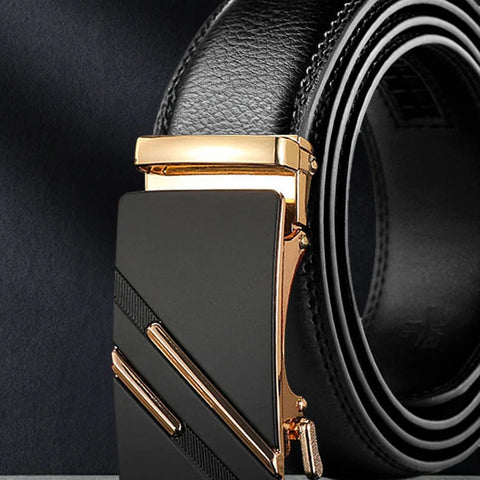 Men's Luxury Belt – High-Quality Automatic Metal Buckle
