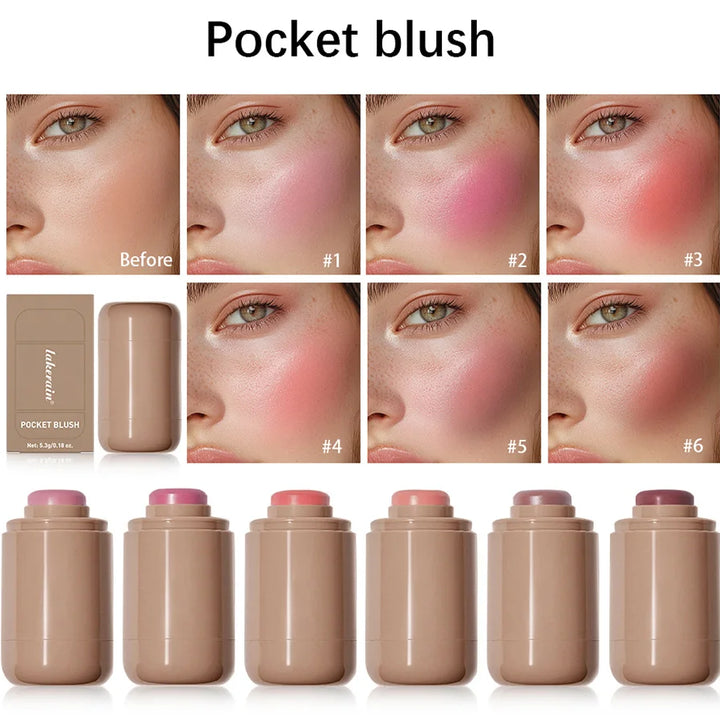 3-in-1 Blush Stick – Lip Gloss, Cheek Brightener, and Moisturizer