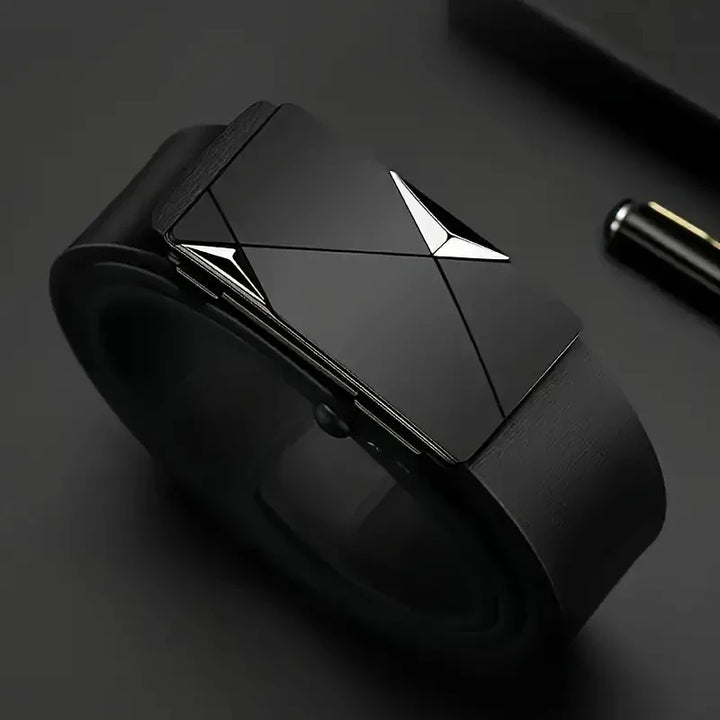 Men's Luxury Belt with Automatic Alloy Buckle – Stylish, High-Quality PU Leather