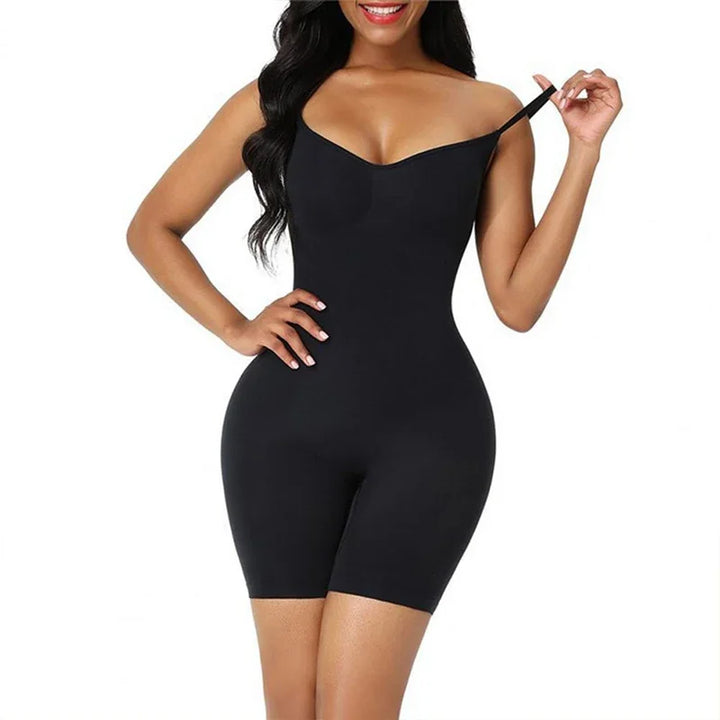 2PCS Seamless Compression Bodysuit – Open Crotch, Slimming Butt Lifter Shapewear