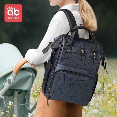 AIBEDILA Waterproof Mommy Bag – Large Capacity & Stylish Backpack