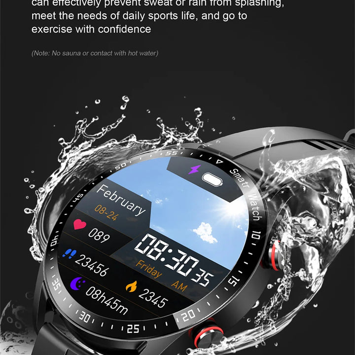 Men's ECG+PPG Smartwatch – Bluetooth Calls, Health Monitoring, Waterproof, Fitness Tracker