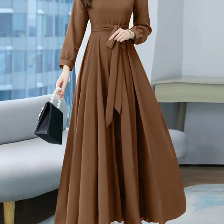 ZANZEA Elegant Spring Maxi Dress - Long Sleeve A-line Oversized Party Kaftan