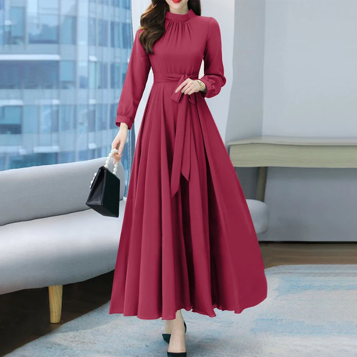 ZANZEA Elegant Spring Maxi Dress - Long Sleeve A-line Oversized Party Kaftan