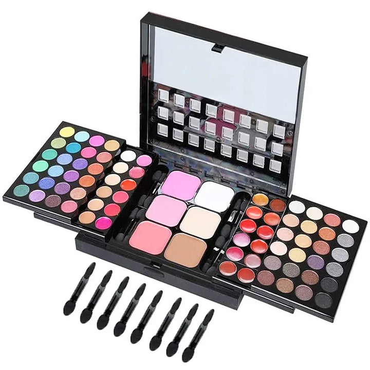 Makeup Set with Aluminum Box – Eyeshadow, Lipstick, Eyeliner & More