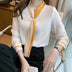 Patchwork Elegant Blouse - Slim Chiffon Business Office Top