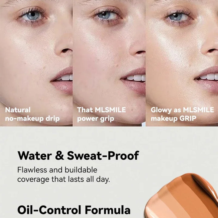 Oil-Control Matte Foundation – Full Coverage, Waterproof, Long-Lasting Concealer, Professional Makeup