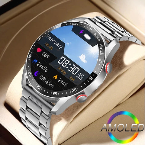Men's ECG+PPG Smartwatch – Bluetooth Calls, Health Monitoring, Waterproof, Fitness Tracker