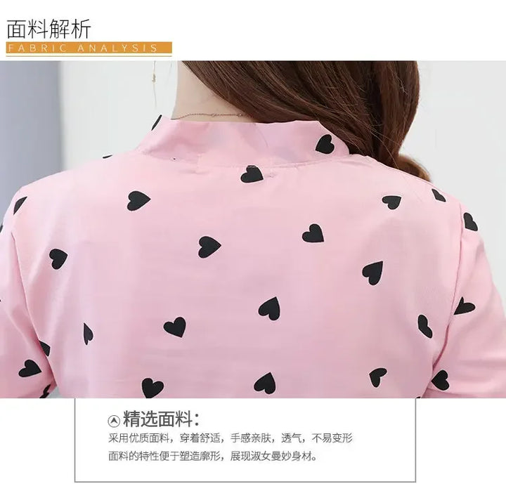 Women's Chiffon Blouse - Long Sleeve Spring Shirt