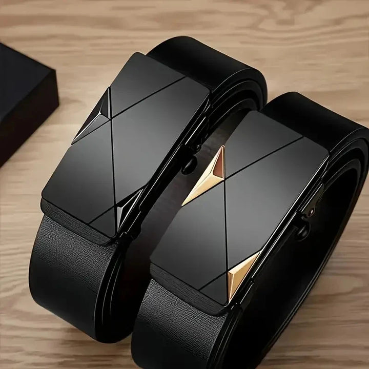 Men's Luxury Belt with Automatic Alloy Buckle – Stylish, High-Quality PU Leather