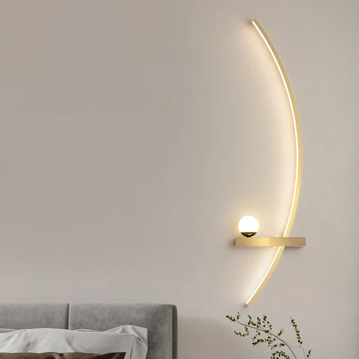Nordic LED Wall Lamp – Striped Sconce for Bedroom, Living Room & Stairs