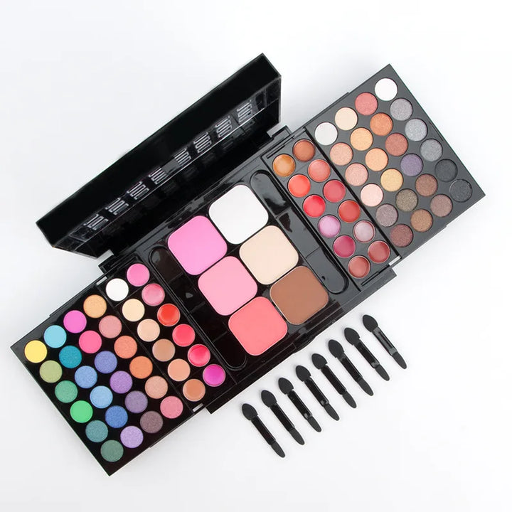 Makeup Set with Aluminum Box – Eyeshadow, Lipstick, Eyeliner & More