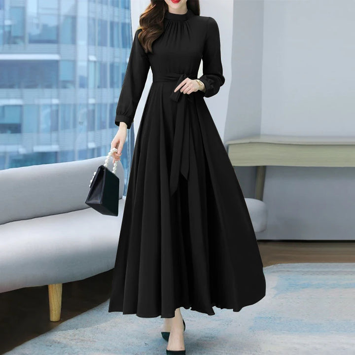 ZANZEA Elegant Spring Maxi Dress - Long Sleeve A-line Oversized Party Kaftan